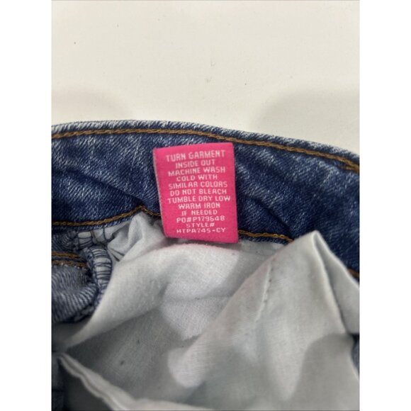 Almost Famous Women Size 0 Blue Jeans with Sequin Design Midrise - Picture 9 of 13